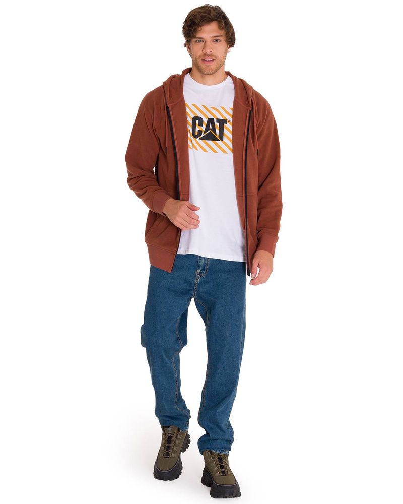 Polar-Manga-Larga-Unisex-Microfleece-Full-Zip-Hoodie-Terracota-Cat