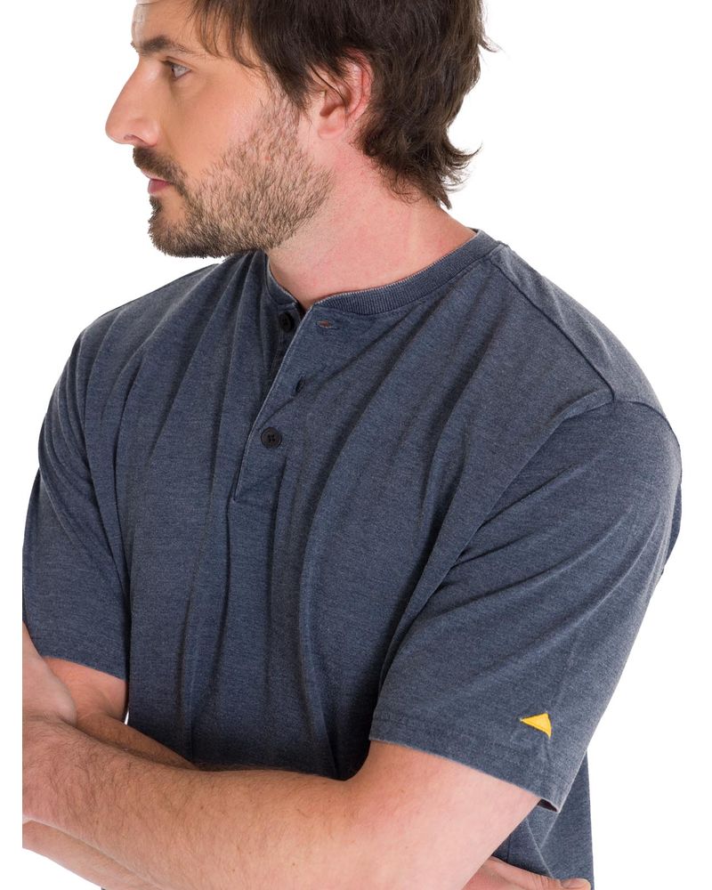 Polera-Manga-Corta-Hombre-Burnout-S-S-Henley-Gris-Oscuro-Cat