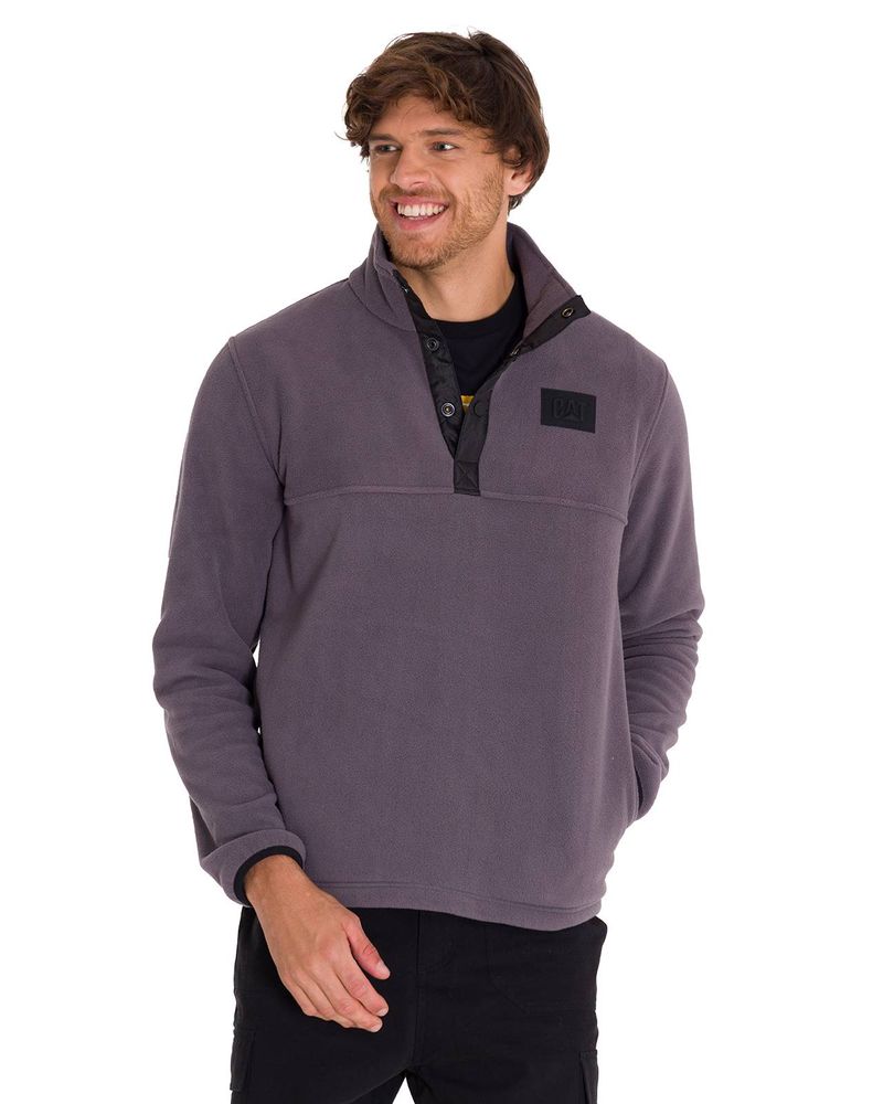 Polar-Manga-Larga-Hombre-Fleece-Half-Snap-Gris-Oscuro-Cat