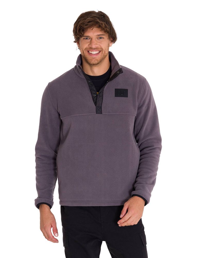 Polar-Manga-Larga-Hombre-Fleece-Half-Snap-Gris-Oscuro-Cat