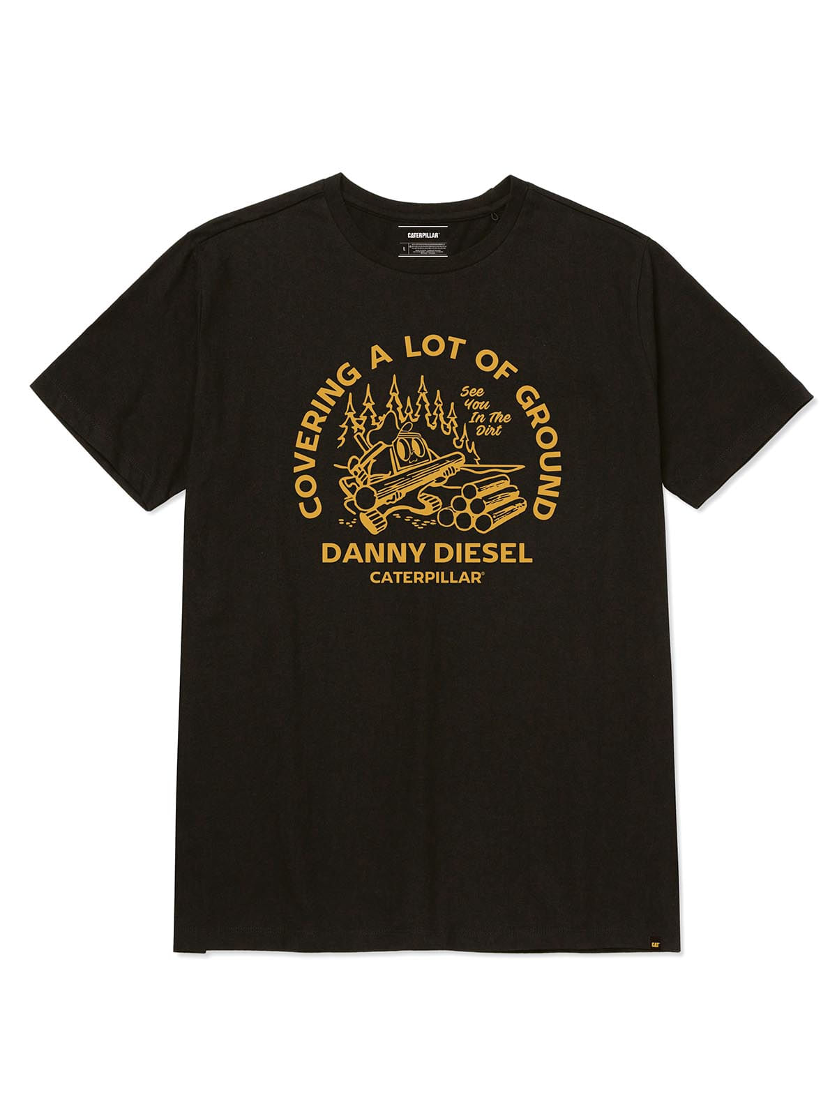 Polera Casual Hombre Retro Danny Diesel 2 Negra Cat