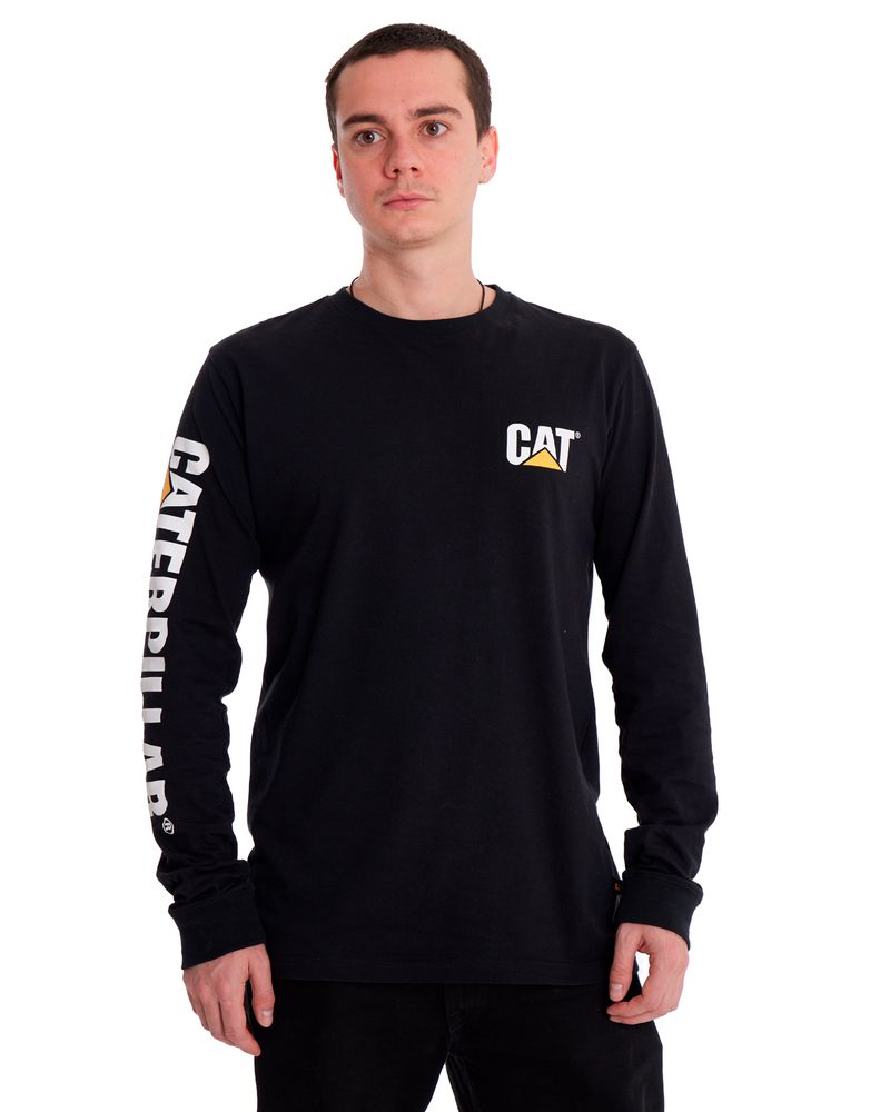 Polera-Casual-Hombre-Trademark-Banner-Negra-Cat