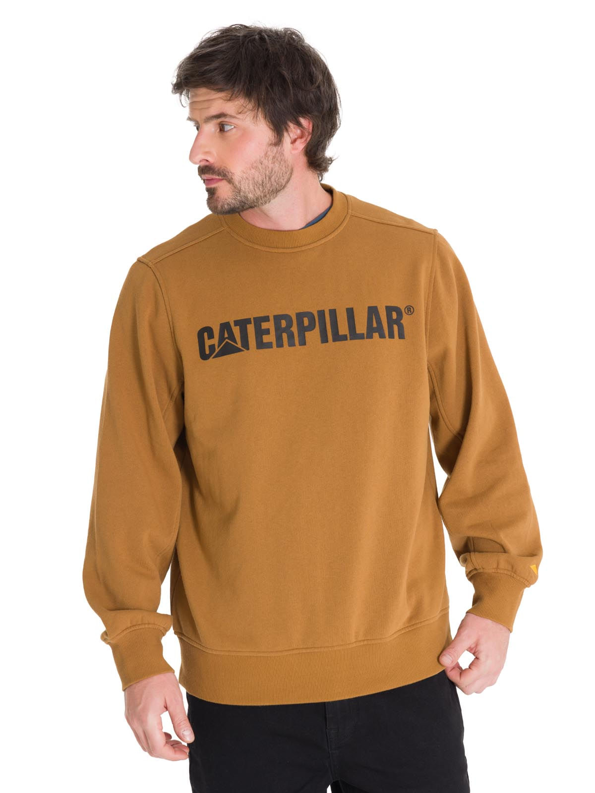 Polerón Unisex Caterpillar Logo Crewneck Café Cat