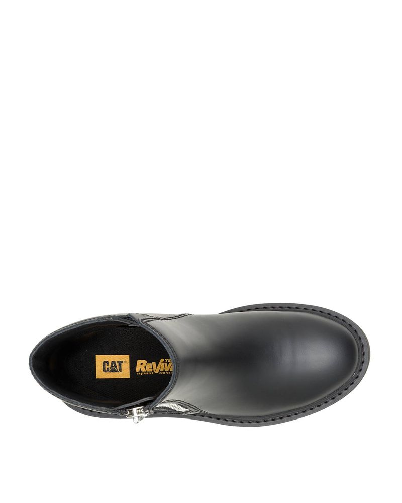 Botin-Cuero-Colorado-Max-Chelsea-Mujer-Negro-Cat
