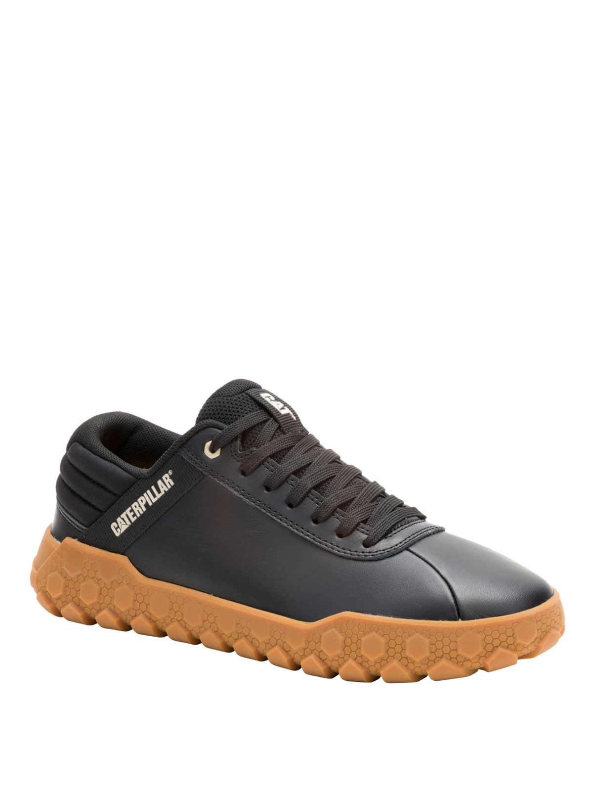 Zapatilla Cuero Mujer Hex + Negra Cat
