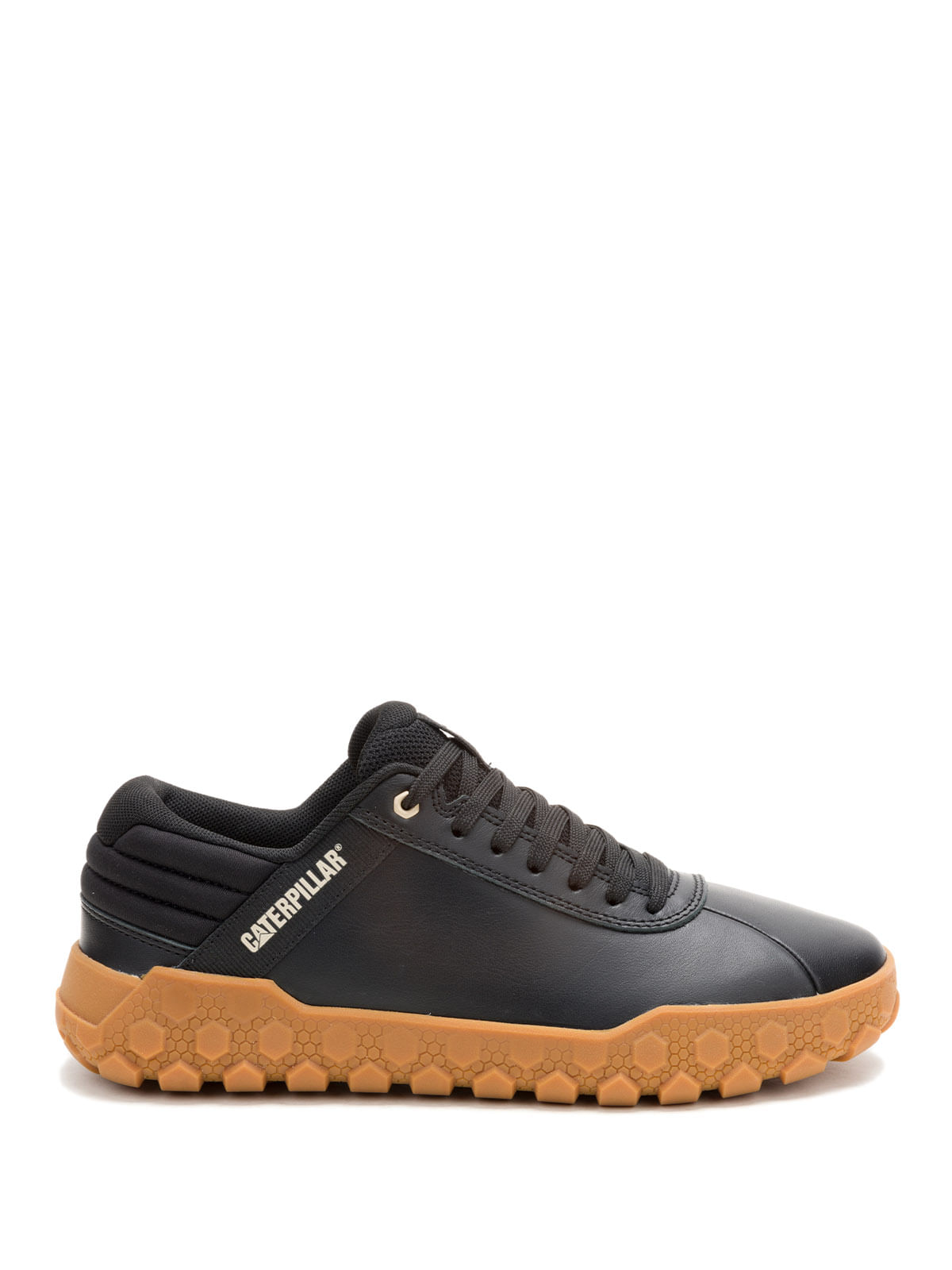 Zapatilla Cuero Mujer Hex + Negra Cat