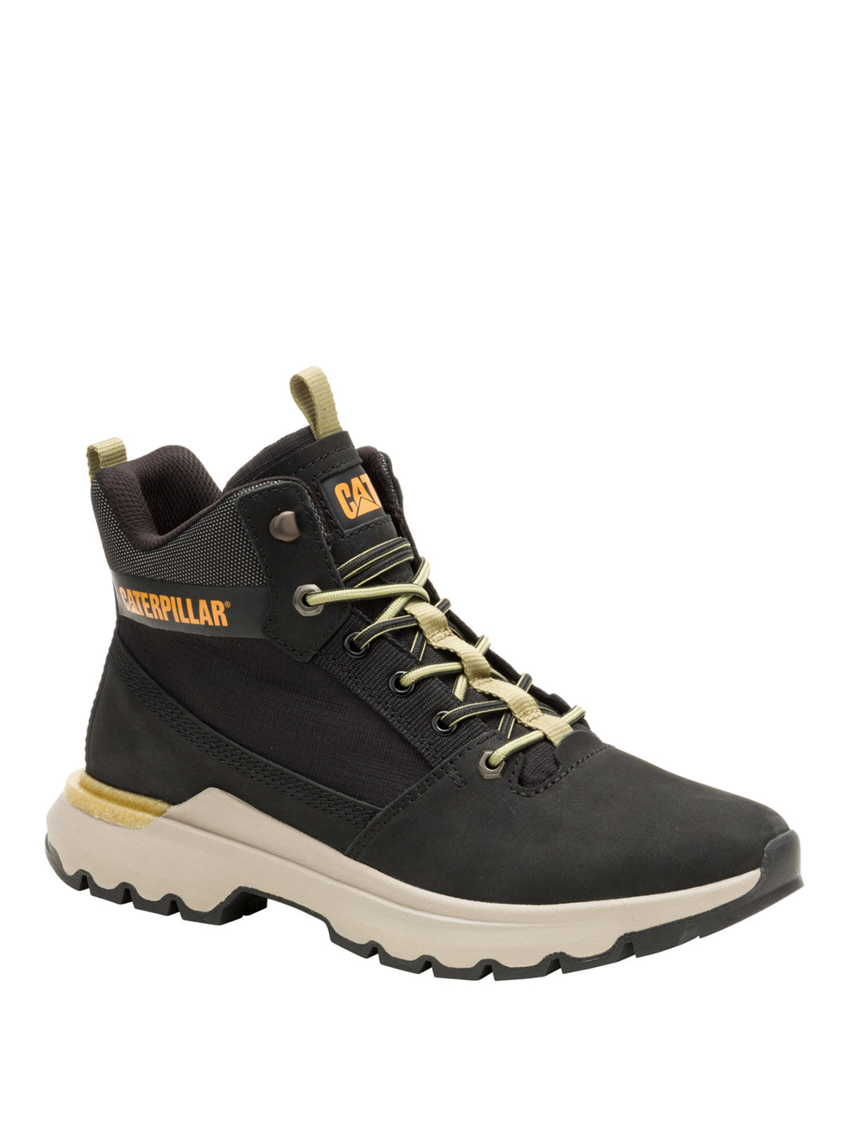 Zapatilla Con Caña Colorado Sneaker Hombre Negra Cat