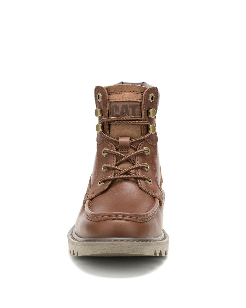 Botin-Cuero-Hombre-Colorado-Moc-Toe-Cafe-Cat