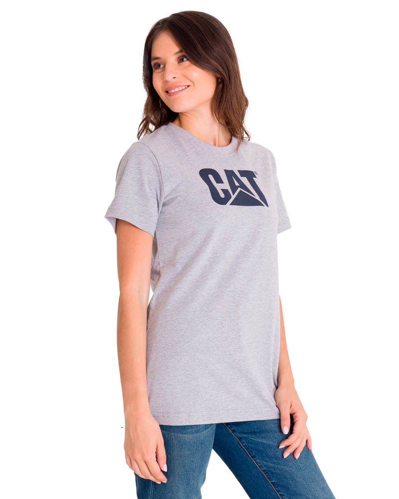 Polera-Manga-corta-Casual-Mujer-WOMEN-S-TM-LOGO-TEE-Gris-CAT