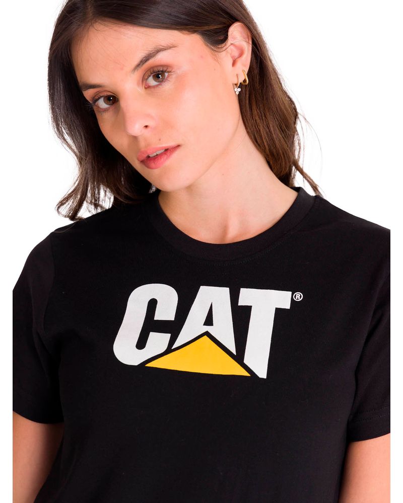 Polera-Manga-corta-Casual-Mujer-WOMEN-S-TM-LOGO-TEE-Negro-CAT