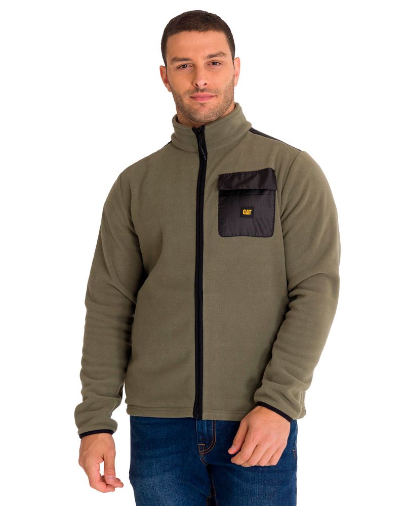 Polar-Manga-Larga-Hombre-Fleece-Utility-Full-Zip-Oliva-Cat