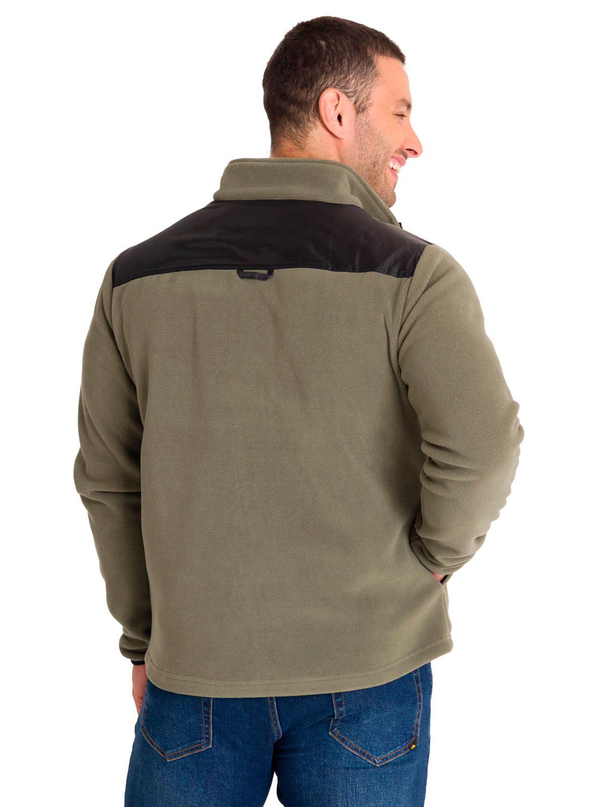 Polar Manga Larga Hombre Fleece Utility Full Zip Oliva Cat