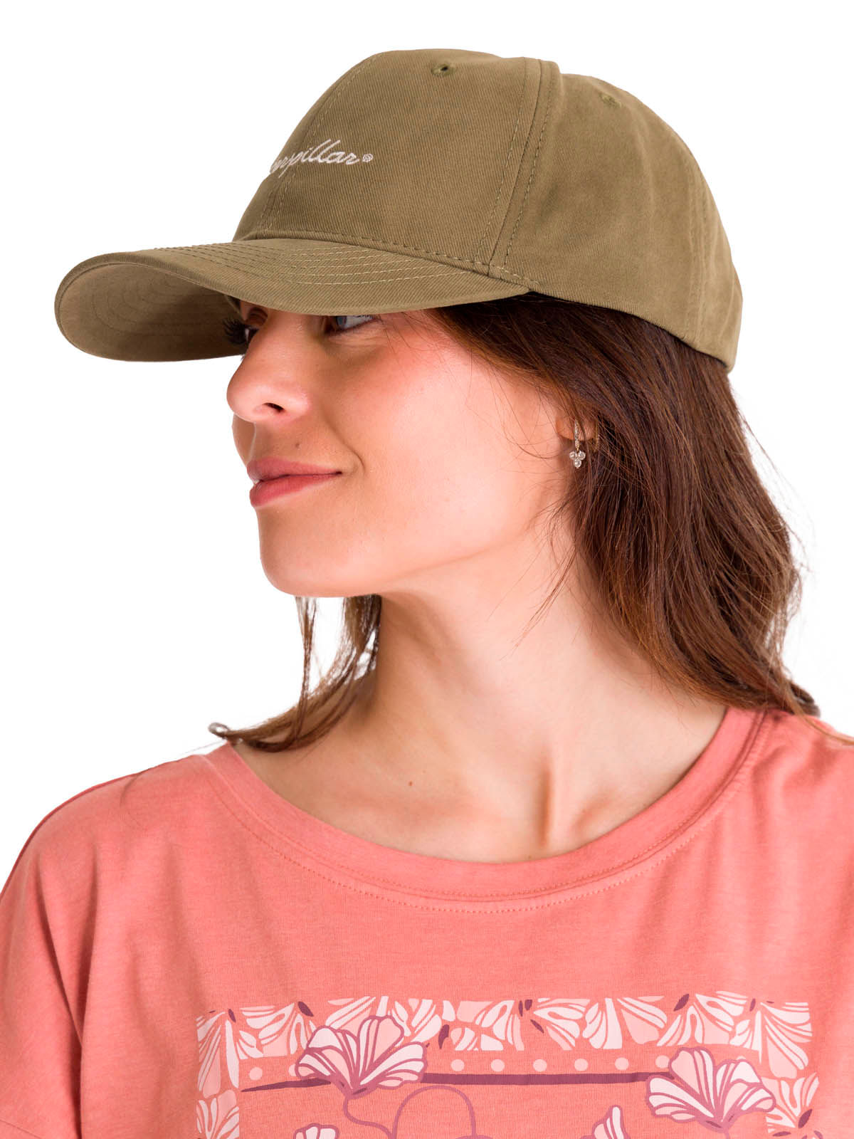 Jockey Con Broche Mujer W'S Script Hat Verde Musgo Cat