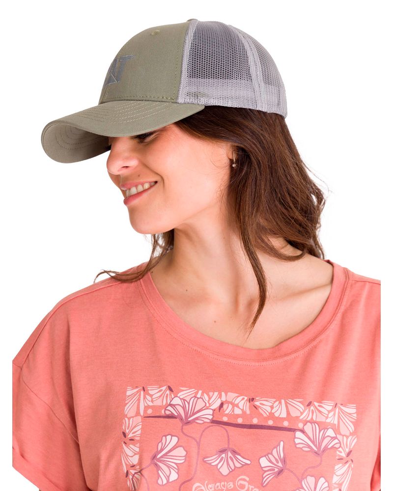 Jockey-Con-Broche-Mujer-Cat-Logo-Mesh-Back-Hat-Verde-Oscuro-Cat