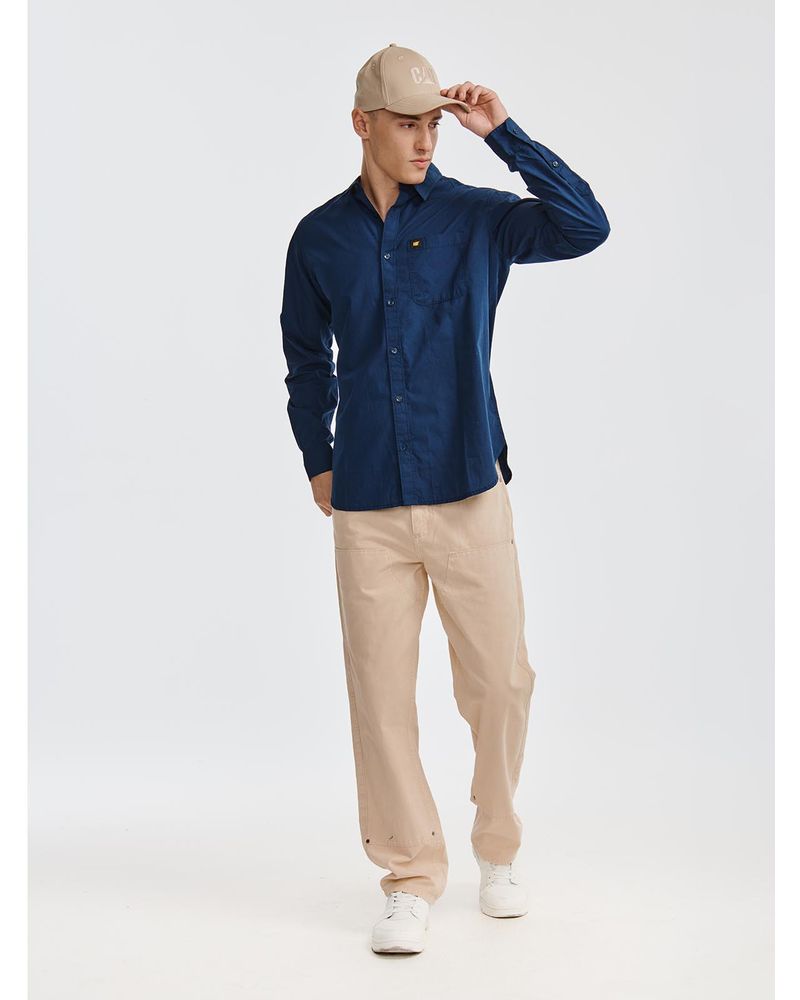 Camisa-Manga-LargaCasual-Hombre-Fundation-Rojo-Azul-CAT