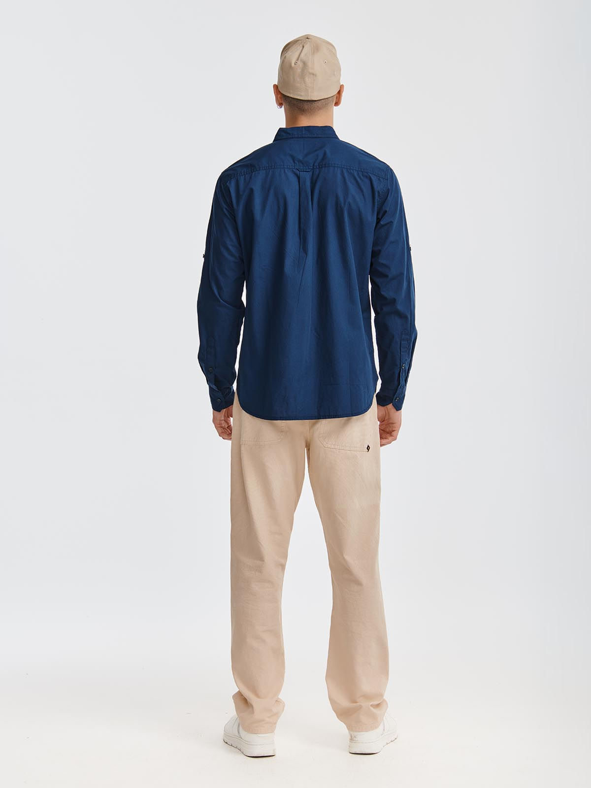 Camisa Manga LargaCasual Hombre Fundation Rojo Azul CAT