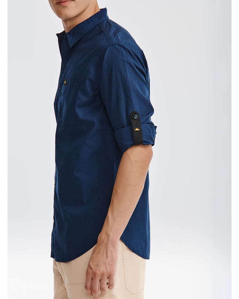 Camisa-Manga-LargaCasual-Hombre-Fundation-Rojo-Azul-CAT