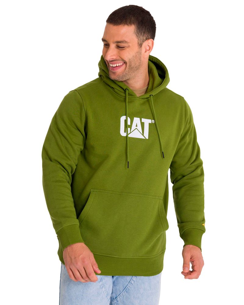 Poleron-Con-Gorro-Hombre-Logo-CAT-Verde-Cat