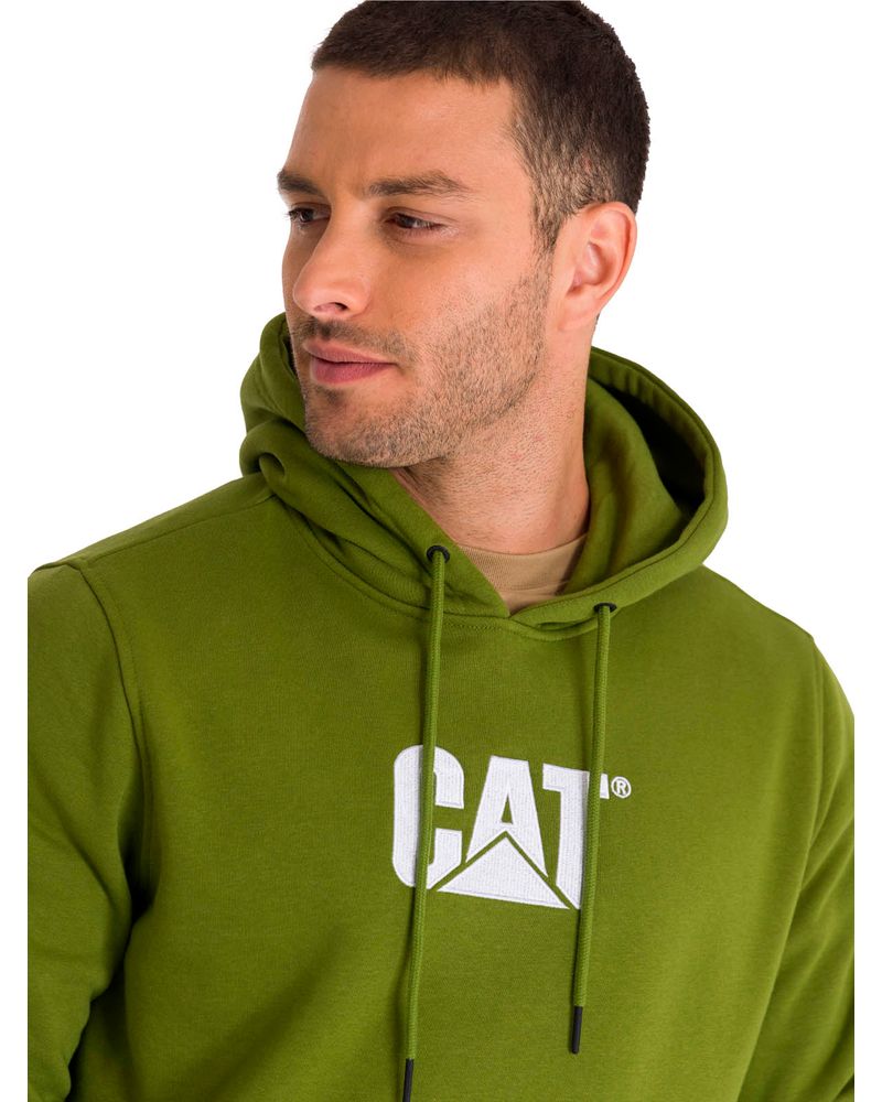 Poleron-Con-Gorro-Hombre-Logo-CAT-Verde-Cat