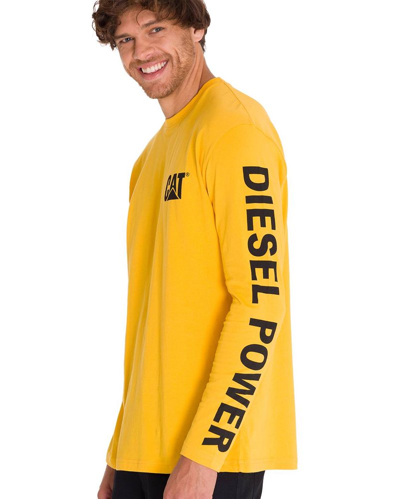 Polera-Manga-Larga-Hombre-Logo-CAT-Amarillo-Cat