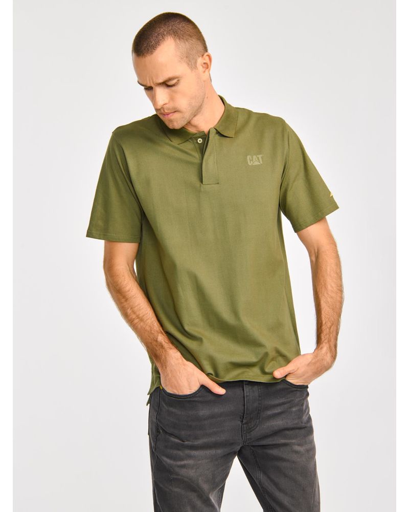Polera-Polo-Hombre-Logo-CAT-Oliva-Cat