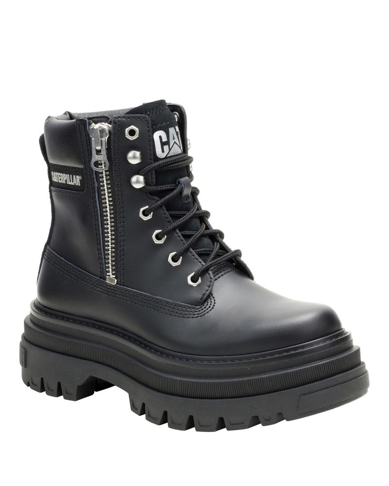 Botin-Casual-Gamuza-Mujer-Bolder-Zip-Negro-Cat