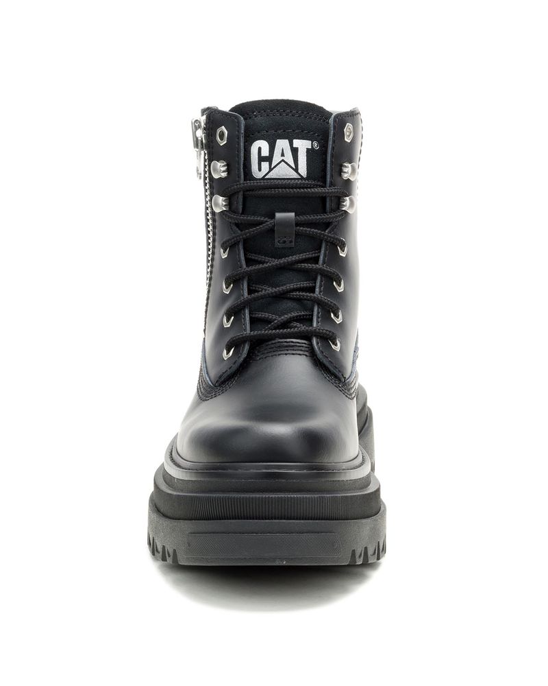 Botin-Casual-Gamuza-Mujer-Bolder-Zip-Negro-Cat