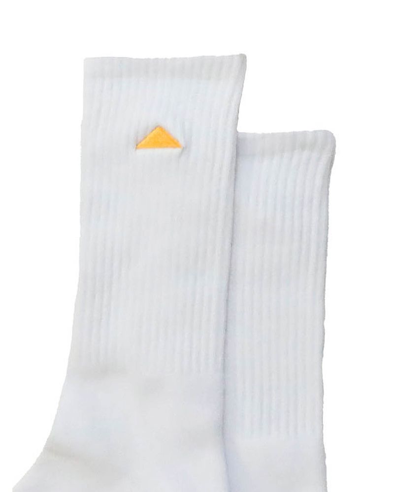 Calcetin-Basico-Largo-Unisex-Blanco-Cat