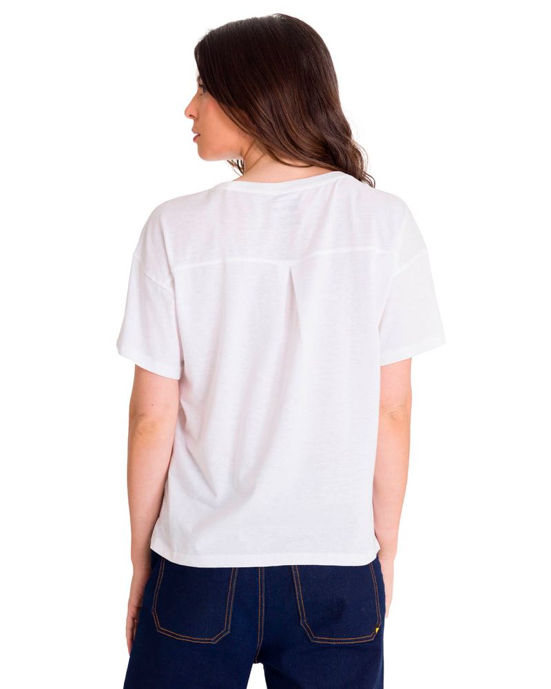 Polera-Manga-Corta-Casual-Mujer-NOTCH-NECK-EMBROIDERED-FLORAL-TEE-Blanca-Cat