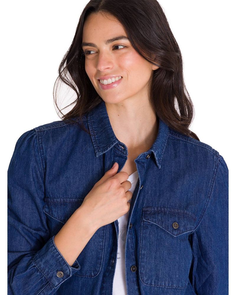 Camisa-Manga-Larga-Casual-Mujer-DENIM-RELAXED-L-S-Azul-Cat