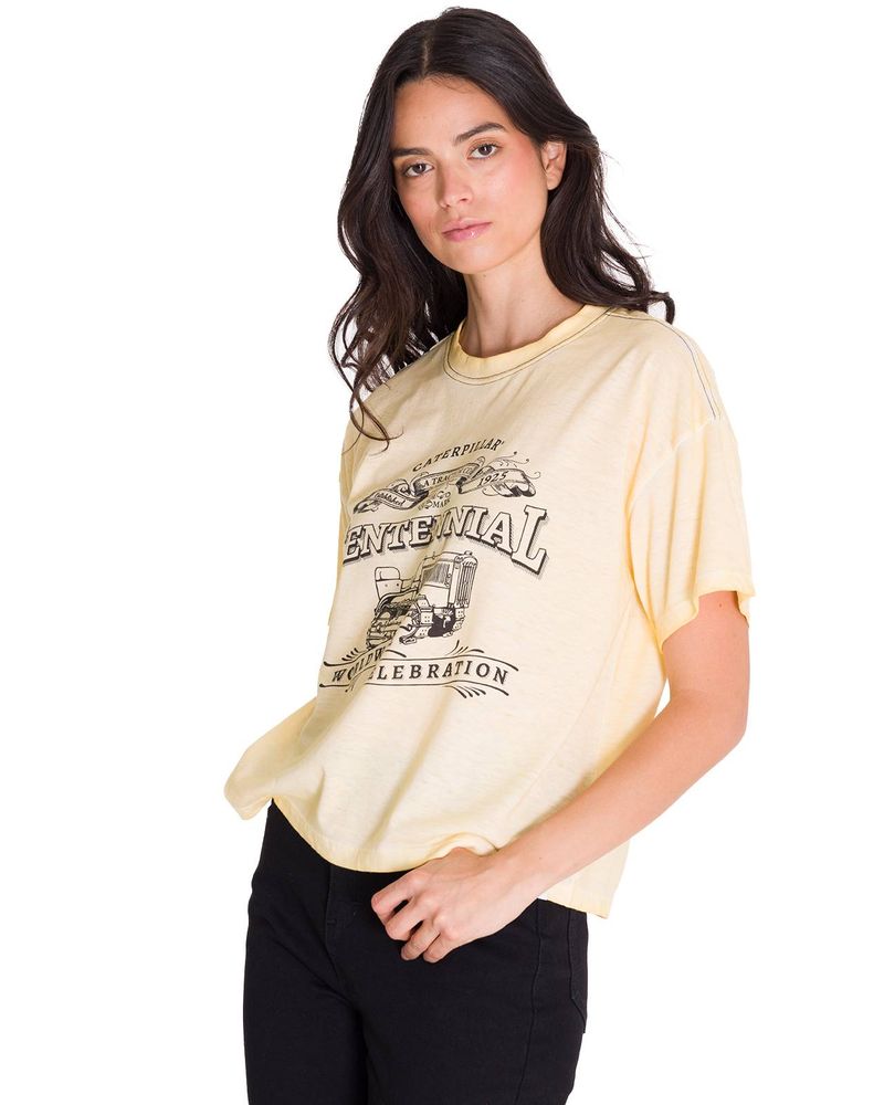Polera-Manga-Corta-Casual-Mujer-BOXY-CENTENNIAL-GRAPHIC-TEE-Blanca-Cat