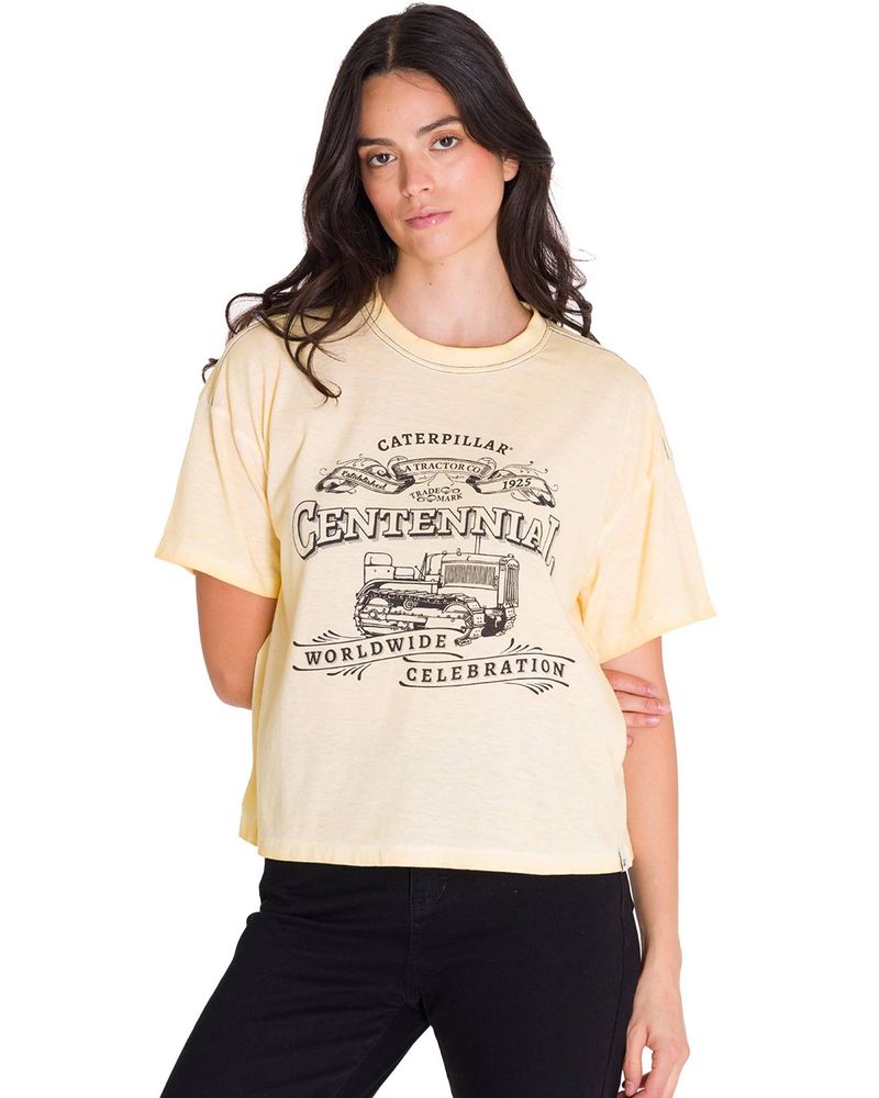 Polera-Manga-Corta-Casual-Mujer-BOXY-CENTENNIAL-GRAPHIC-TEE-Blanca-Cat