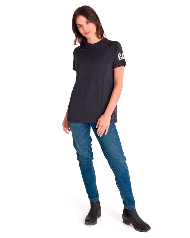 Polera-Manga-Corta-Mujer-LIGHTWEIGHT-COOLING-S-S-CREW-TEE-Negra-Cat