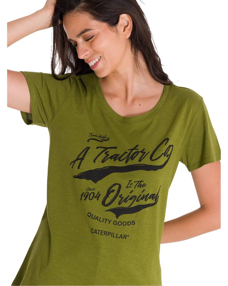 Polera-Manga-Corta-Casual-Mujer-CREW-EVERYDAY-GRAPHIC-TEE-Verde-Cat
