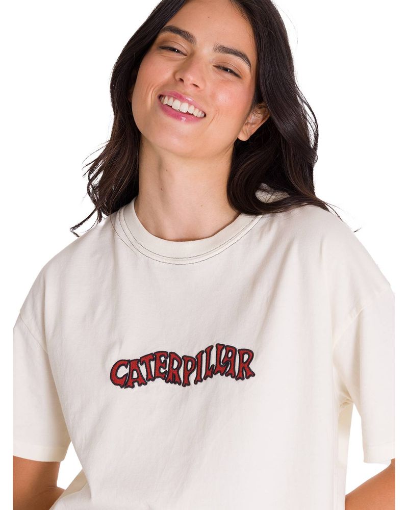 Polera-Manga-Corta-Casual-Mujer-BOXY-HEAVYWEIGHT-HERITAGE-1925-GRAPHIC-TEE-Blanca-Cat