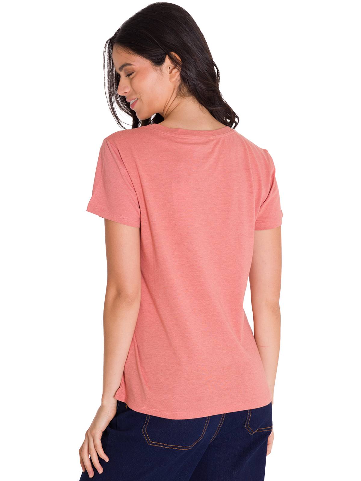 Polera Manga Corta Casual Mujer CREW EVERYDAY GRAPHIC TEE Rosada Cat