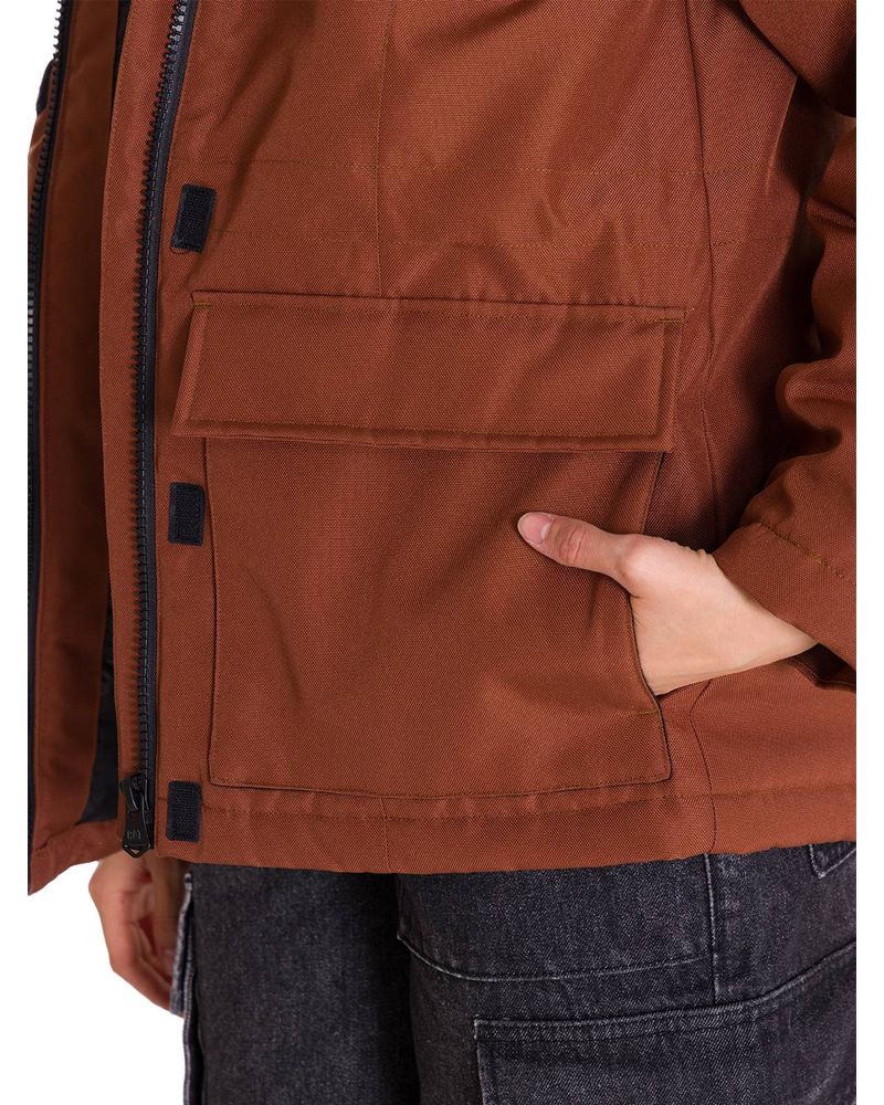 Chaqueta-Manga-Larga-Casual-Mujer-MEDIUMWEIGHT-INSULATED-FAUX-FUR-HOODED-Terracota-Cat