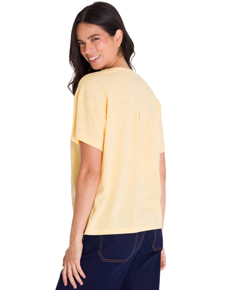 Polera-Manga-Corta-Casual-Mujer-NOTCH-NECK-DANNY-GRAPHIC-TEE-Vainilla-Cat