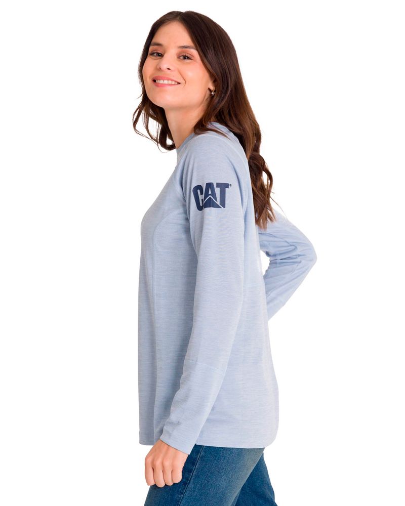 Polera-Manga-Larga-Mujer-WOMEN-S-LIGHTWEIGHT-COOLING-L-S-CREW-Gris-Cat