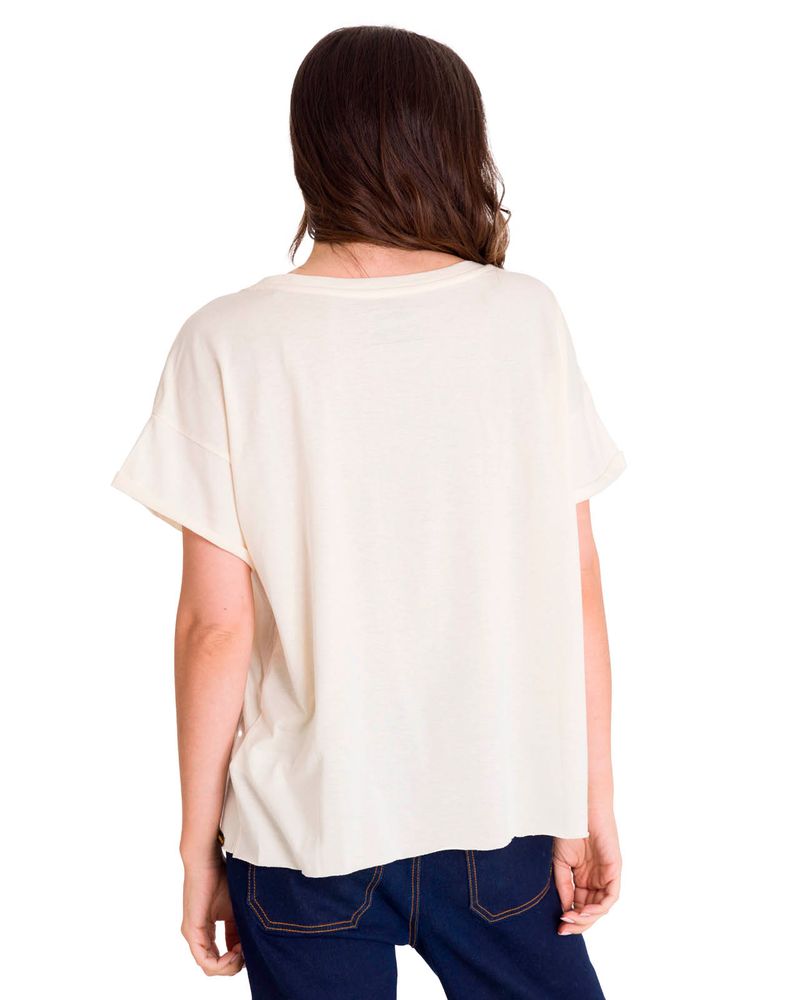 Polera-Manga-Corta-Casual-Mujer-RELAXED-FLORAL-GRAPHIC-TEE-Blanca-Cat