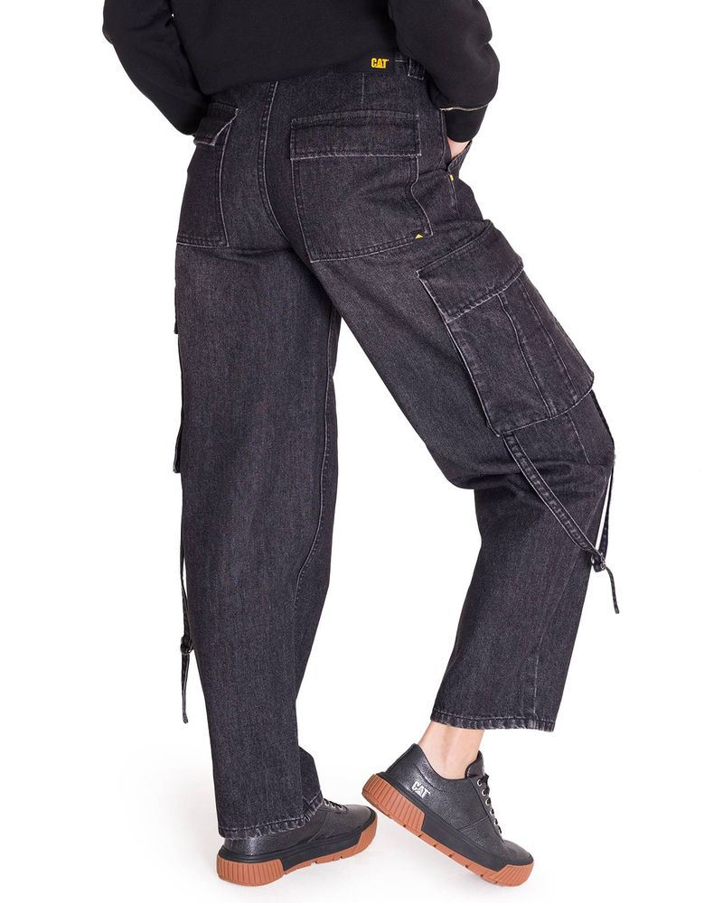 Jeans-Tiro-Alto-Mujer-RIGID-DENIM-EXAGGERATED-CARGO-Gris-Cat