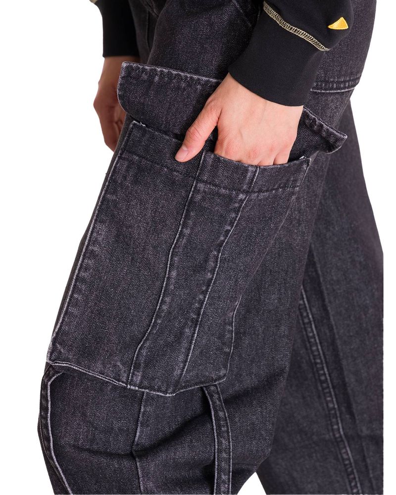 Jeans-Tiro-Alto-Mujer-RIGID-DENIM-EXAGGERATED-CARGO-Gris-Cat