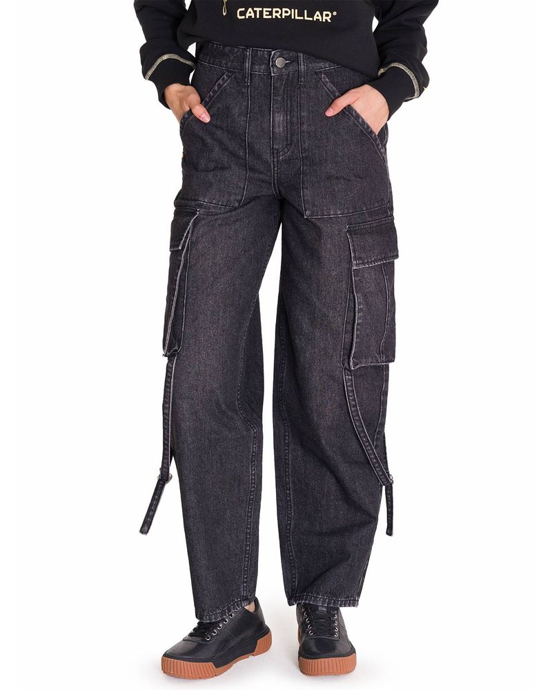 Jeans-Tiro-Alto-Mujer-RIGID-DENIM-EXAGGERATED-CARGO-Gris-Cat