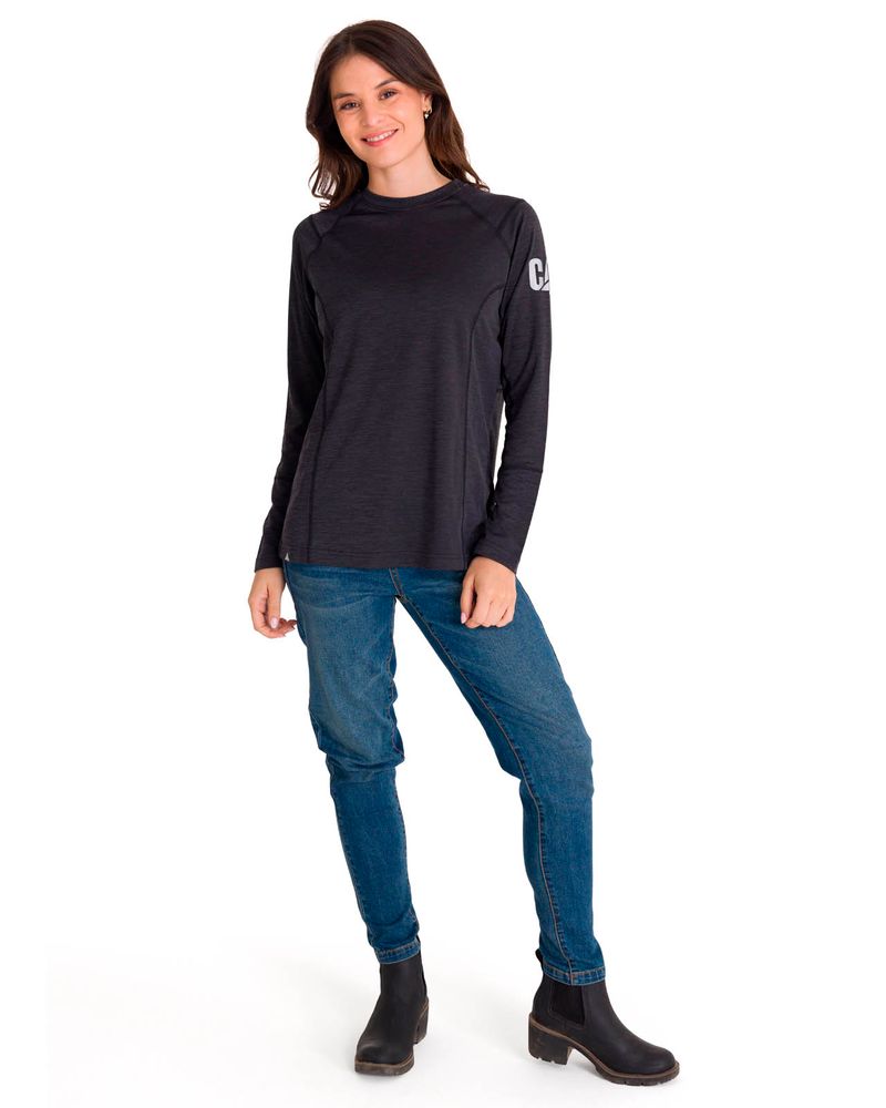 Polera-Manga-Larga-Mujer-WOMEN-S-LIGHTWEIGHT-COOLING-L-S-CREW-Negra-Cat