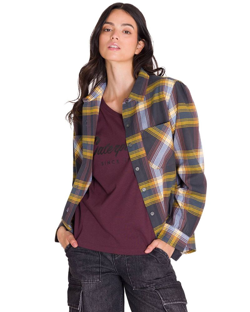 Camisa-Manga-Larga-Mujer-Flannel-Relaxed-L-S-Purpura-Cat