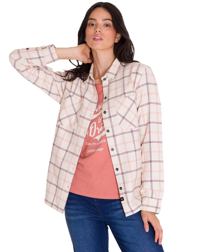 Camisa-Manga-Larga-Mujer-Flannel-Relaxed-L-S-Rosa-Palido-Cat