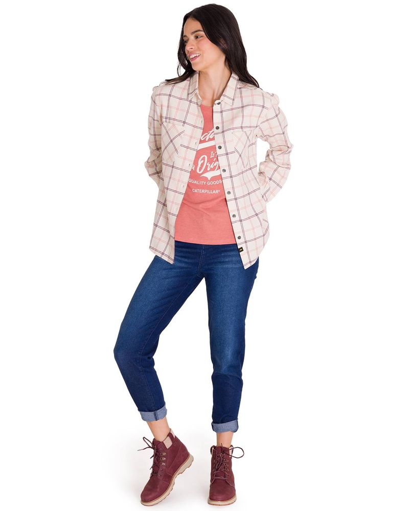 Camisa-Manga-Larga-Mujer-Flannel-Relaxed-L-S-Rosa-Palido-Cat