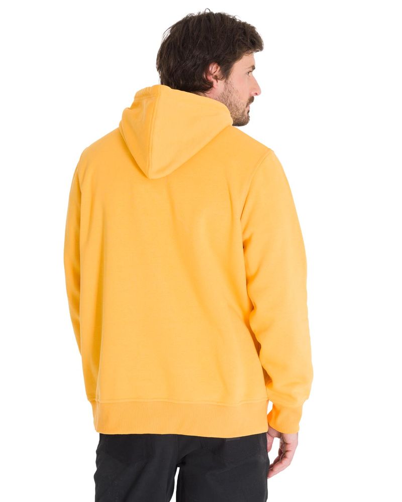 Poleron-Casual-Unisex-Fleece-Cat-Logo-Pullover-Hoodie-Amarillo-Cat