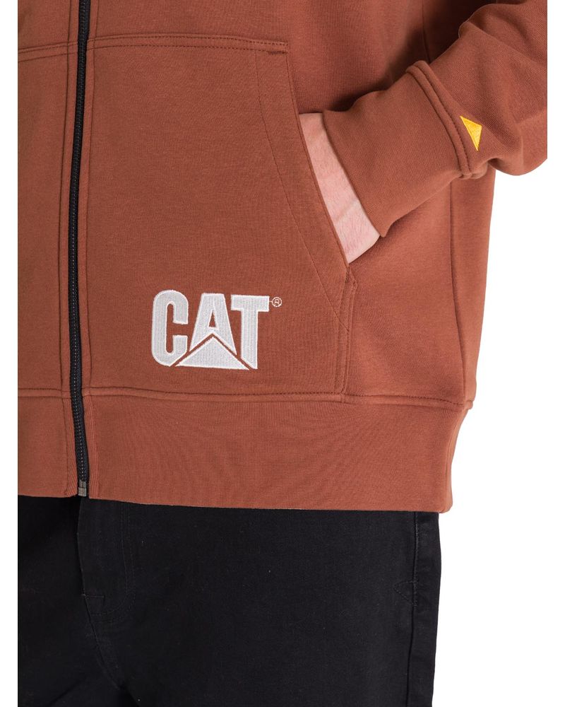 Poleron-Manga-Larga-Hombre-Fleece-Cat-Full-Zip-Hoodie-Terracota-Cat