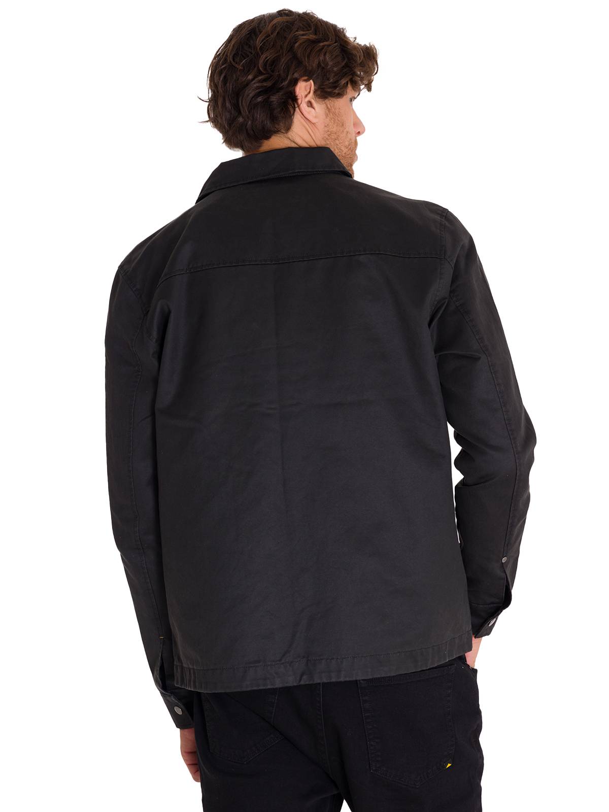 Chaqueta Manga Larga Hombre WAXED CHORE Negra Cat